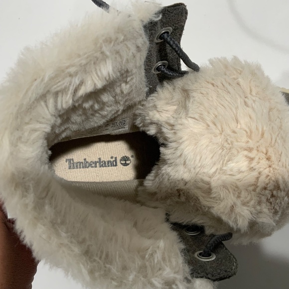 Timberland Women's Skyla Bay Fleece Fold-Down Boots Grey Nubuck - Picture 7 of 7